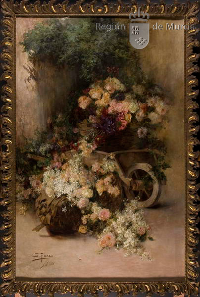 Carretón y Canasto de Flores - Imagen 1