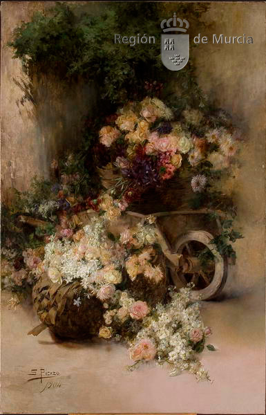 Carretón y Canasto de Flores - Imagen 2